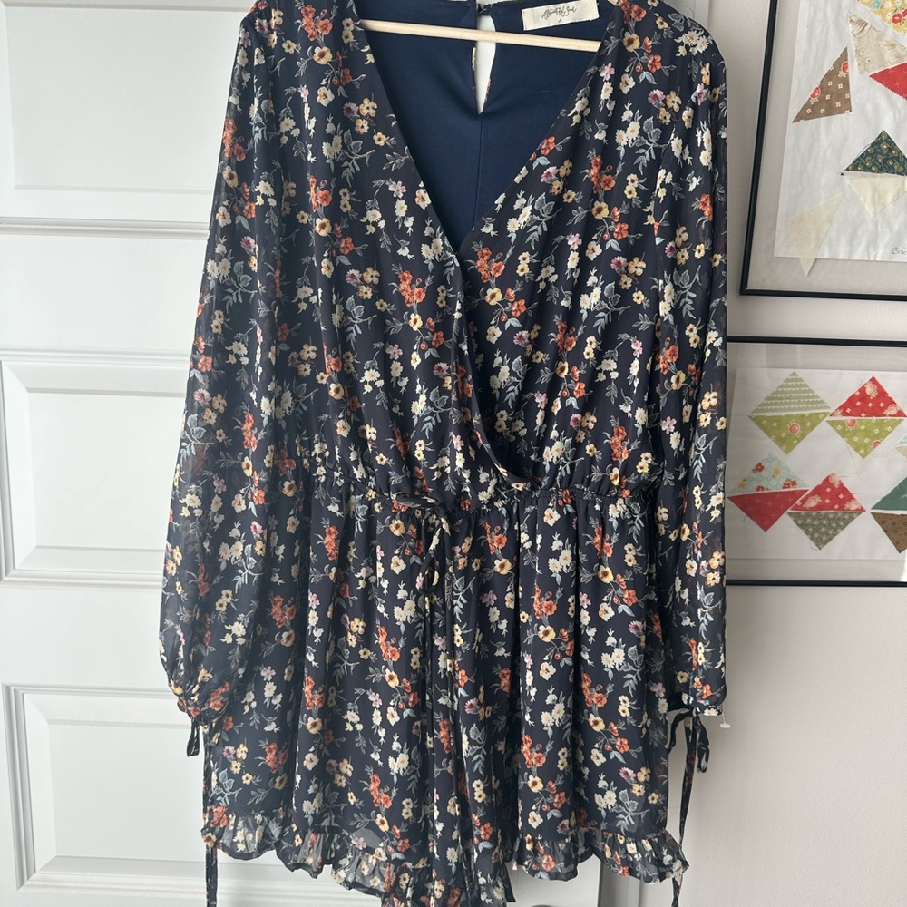 Beautiful Soul Altar’d State Floral Navy Women's Romper